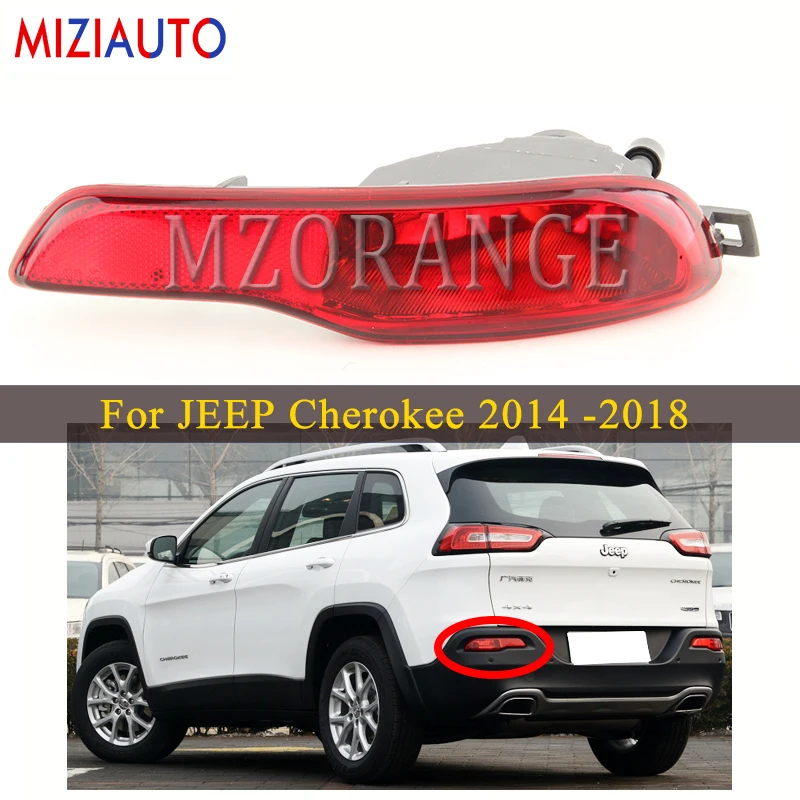 

Rear Bumper Reflector light For JEEP Cherokee 2014 2015 2016 17 2018 Tail Brake Fog lamp Stop Signal lights Car Accessories