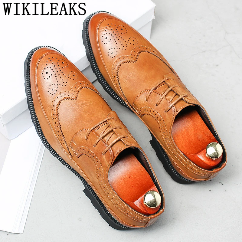 

Мужские классические кожаные туфли-оксфорды, синие вечерние туфли, итальянская модная обувь, элегантные туфли