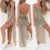 Женщины Сексуальный Летний Солнцезащитный Крем Sheer Mesh Бикини Cover Up Metallic Solid Color Backless High Slit Beach Club Party Платье Без Рукавов