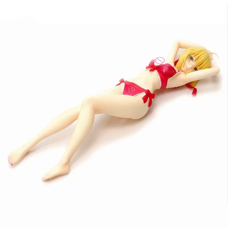 Fate/EXTRA Stay Night Zero Saber Lily купальник лежа бикини сексуальный Ver. Аниме ПВХ фигурка