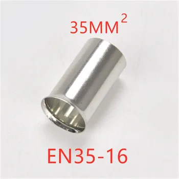 

50/100PCS Non-Insulated Wire Connector Ferrules Electrical Cable Terminal Copper Bare Tinned Crimp Terminal 35mm/EN35-16 2 AWG