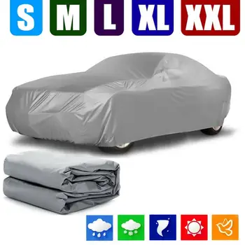 

Waterproof Car Vehicles Garage Full Cover Universal Dust Protective Sun Proof Large UV Resistant Auto Mobile Cover Durable