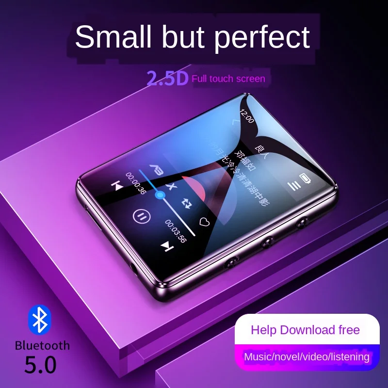 Новинка металлический MP3-плеер Bluetooth 5 0 полный сенсорный экран Встроенный динамик