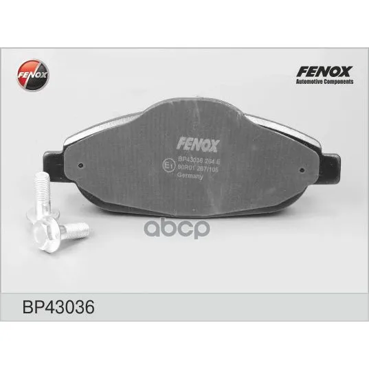 Колодки Тормозные Peugeot 308 07-/3008 09- Передние Fenox Bp43036 FENOX арт. BP43036