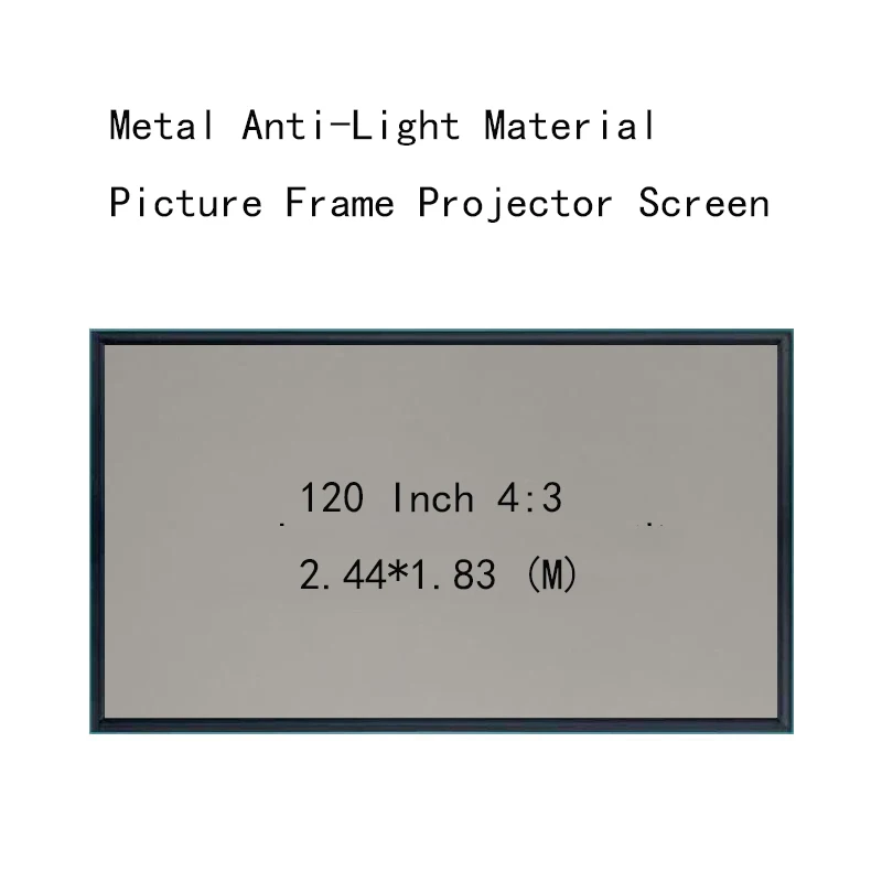 

Thinyou 120 inch 4:3 Wall Mounted Projection Screens 1 CM frame Picture frame Metal Anti-Light Material HD projector screen