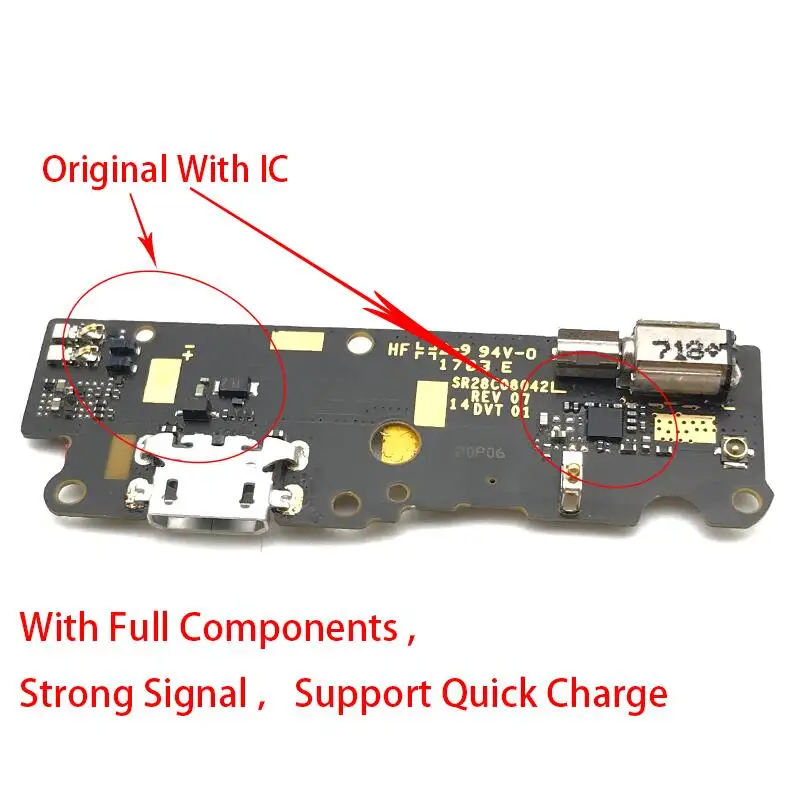 Док-разъем Micro USB зарядное устройство порт зарядки Микрофон с гибким кабелем доска для Lenovo Vibe p2 P2C72 P2A42 - Цвет: Original With IC