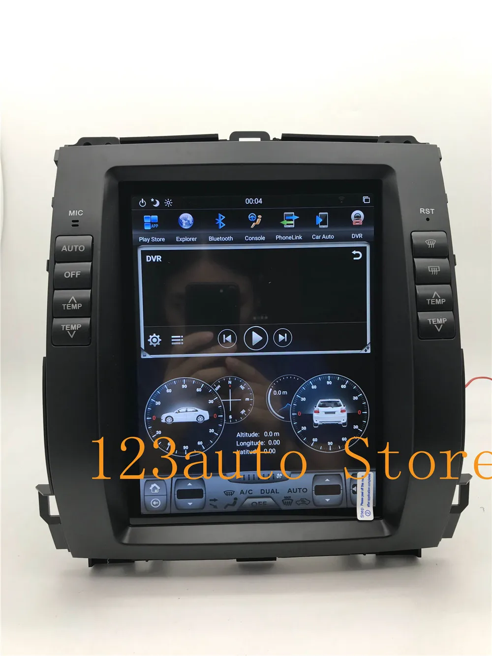 10,4 ''Tesla стиль Android 8,1 PX6 CARPLAY HDMI Автомобильный dvd-плеер для Toyota Prado 120 land cruiser 2002-2009 Lexu s GX470 GX 470