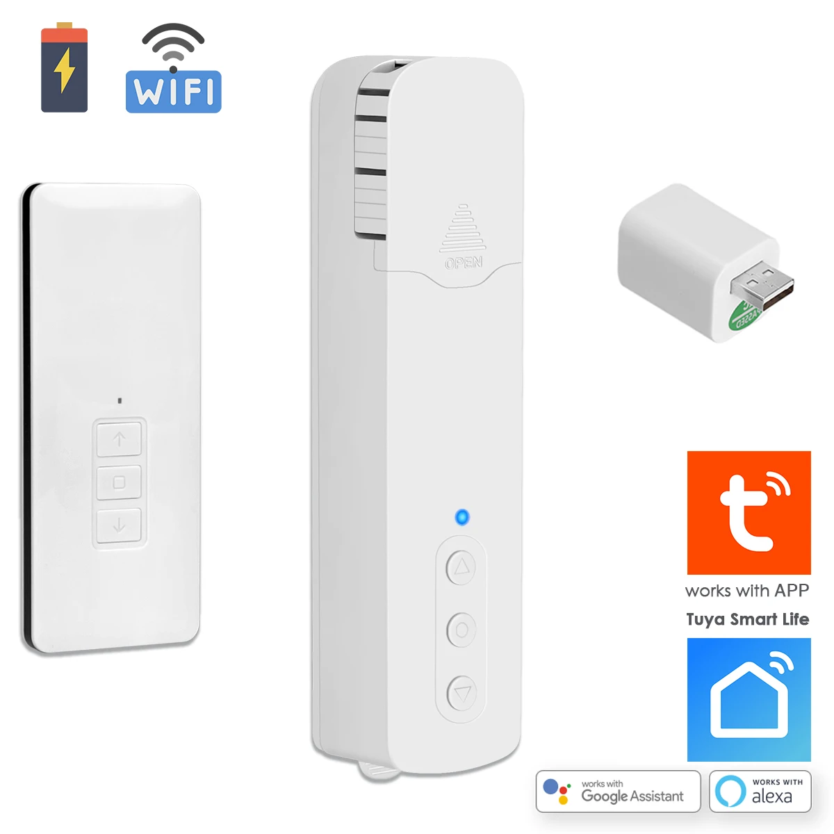 Allesin USB Converter For Motorized Blinds, Compatible With Tuya App