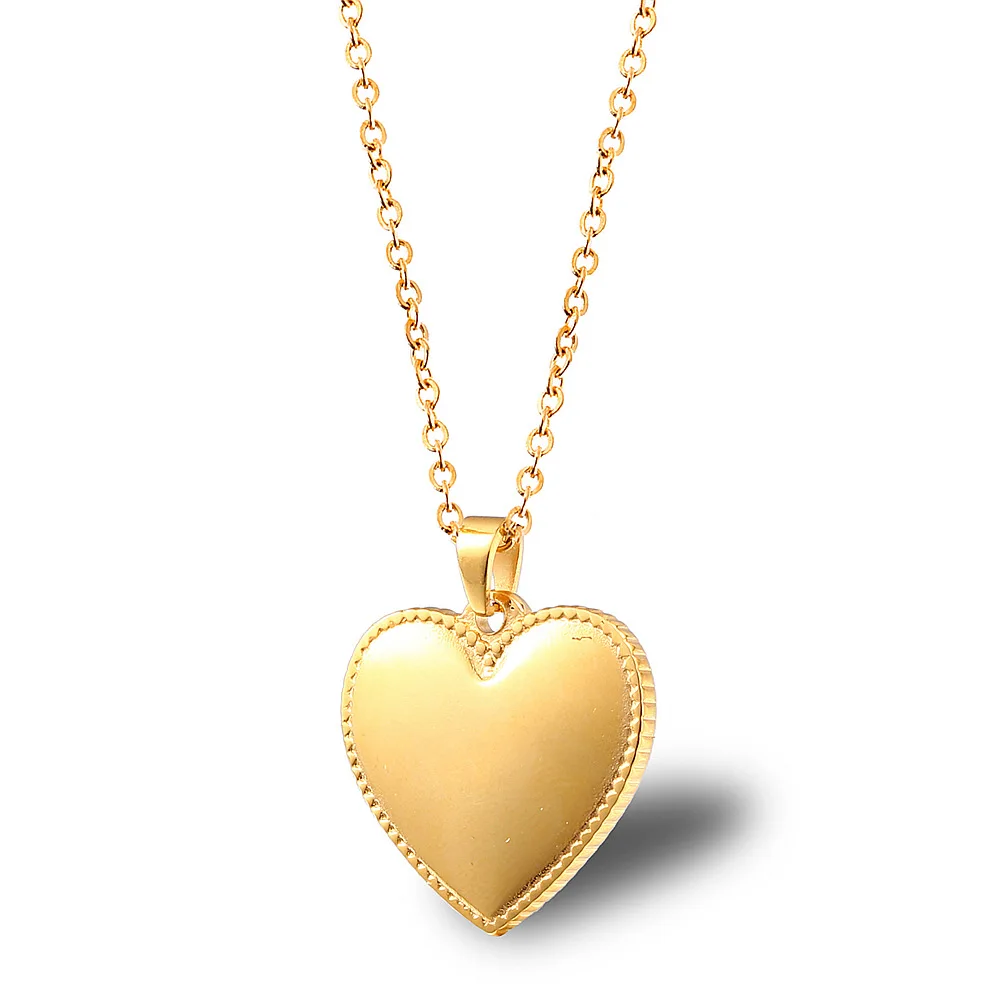 

Women's Heart-shaped Pendant Soulmate Stainless Steel Ornament European And American Minimalist Titanium Steel Jewelry Popular C