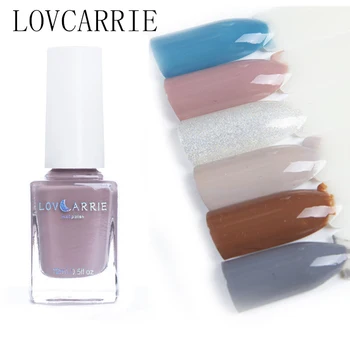 

LOVCARRIE Non-Toxic Nail Polish 12ml Quick Dry Glitter Pink Nude Color Regular Nail Lacquer Varnish Enemal For Summer Nail Art