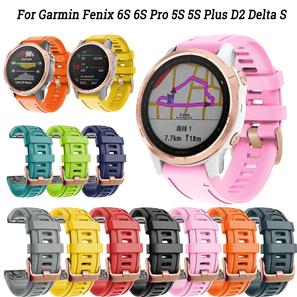 Cinturino In Silicone Per Garmin Fenix 6S 6Spro 5S 5Splus Descente Mk2S D2 Delta S Cinturini Per Cinturini Smart Releas