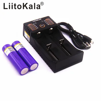 

LiitoKala lii-202 USB 26650 18650 AAA AA Smart Charger + 2pcs 3.7V 18650 2600mAh batteries rechargeable Battery M26
