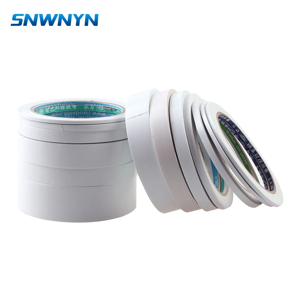 Double Sided Tape 18M White Ultra-thin Strong Adhesive Width 3mm-30mm 1 Roll