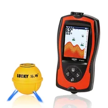 Lucky fish finder isca pesca sem fio, na cor inglesa, russa, para pesca no gelo, pesca, em inglês