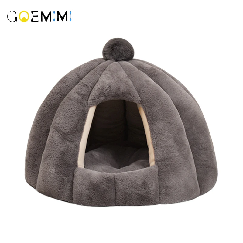 

Pet Cat Bed Indoor Kitten House Warm Small For Cats Dogs Nest Collapsible Cat Cave Cute Sleeping Mats Winter Products Dogs Mat