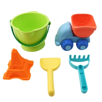 

Classic Plastic Play Sand Buckets Rakes Shovels Trucks Car Baby Soft Beach Toys Set Children Garden Summer Seaside Toy For Kids