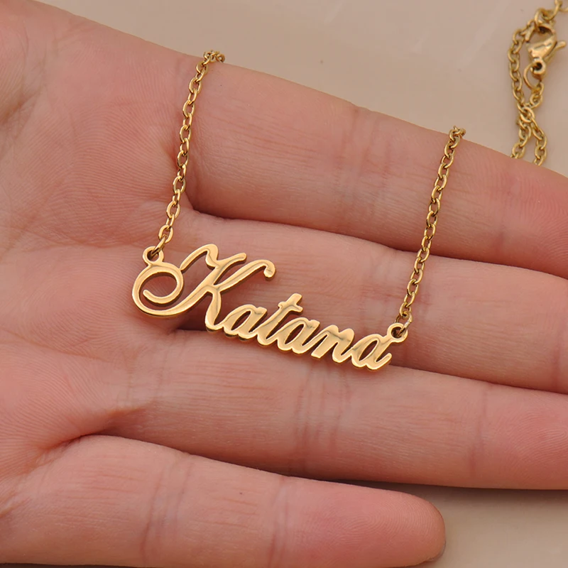 Amina Nameplate Necklace for Women 