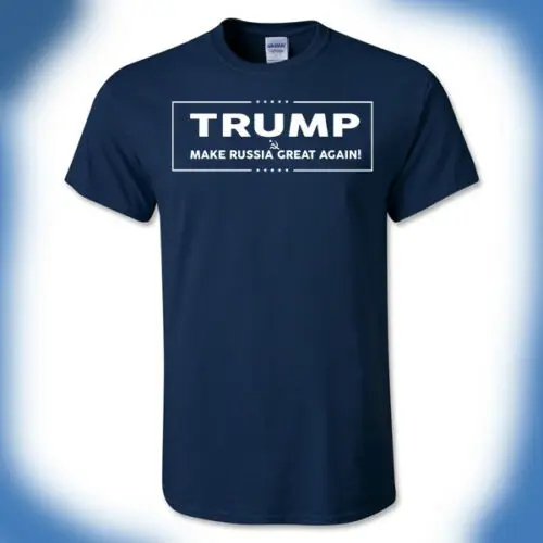 Donald Trump T-Shirt Make Russia Great Again Anti-President Putin Impeach Funny 2020 High quality Brand T shirt Casual Short sle |