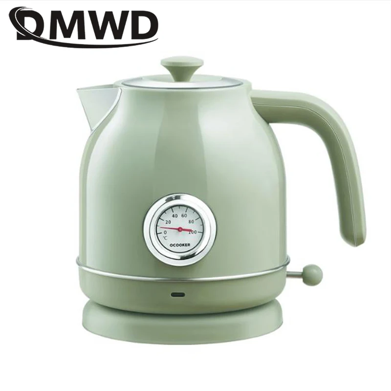 DMWD Электрический чайник 1.7л кипящий чайник кофейник контроль температуры метр из нержавеющей стали быстрый нагрев бойлер для горячей воды
