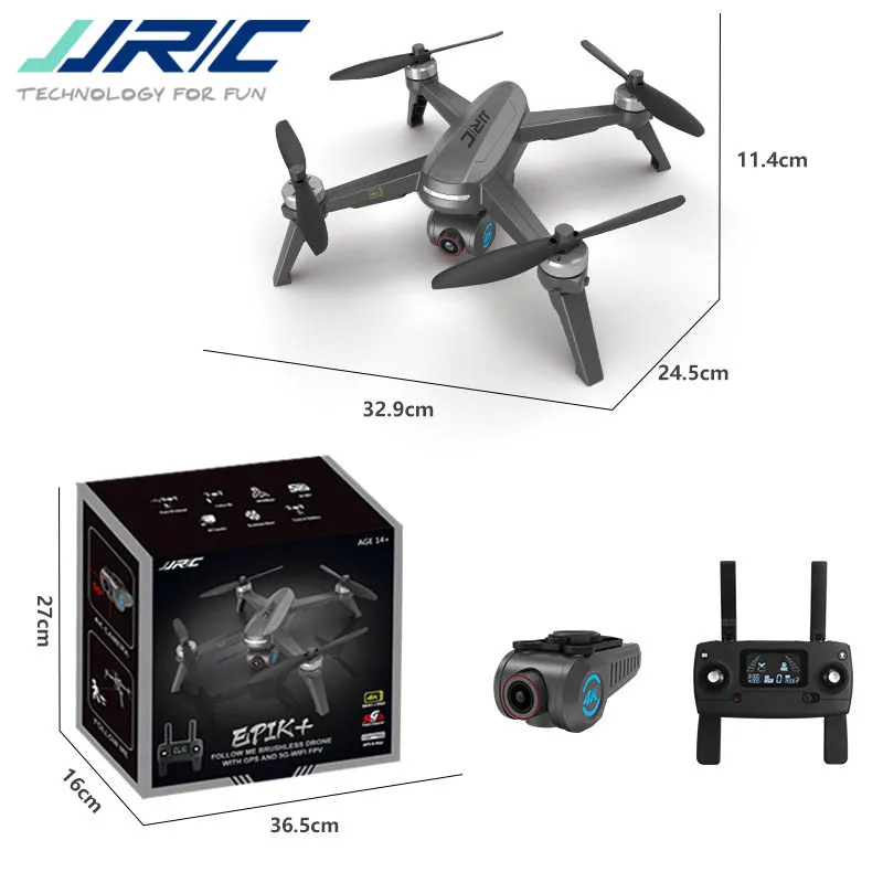 Квадрокоптер JJRC X5P EPIK + с Wi-Fi HD 4K камера следуй за мной GPS Аэрофотосъемка RC FPV модели