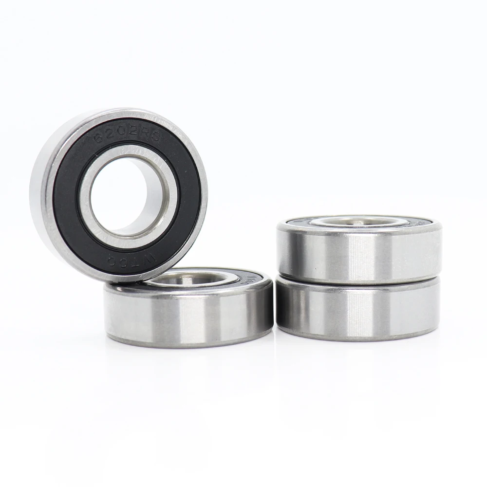 6202RS Bearing ABEC-3 (4 PCS) 15*35*11 mm Deep Groove 6202 2RS Ball Bearings 180202 RZ 6202 2RZ EMQ Quality