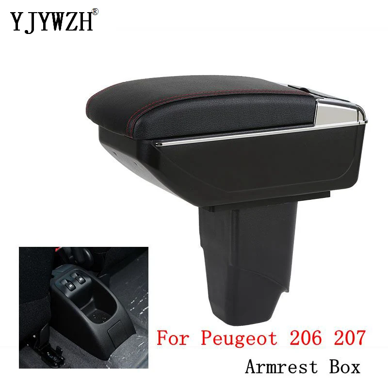 Подлокотник для Peugeot 206 207 центральный ящик хранения контента магазина USB с