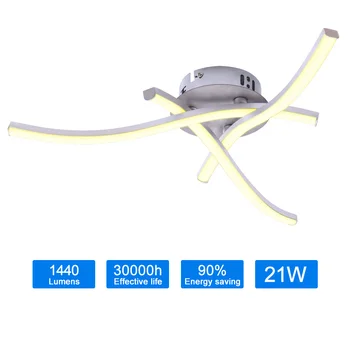 

Trigeminal Ceiling Lamp Wave Chandelier Novelty 21W Modern LED Ceiling Lamp Bedroom Living Room Kitchen Ceiling Lamp