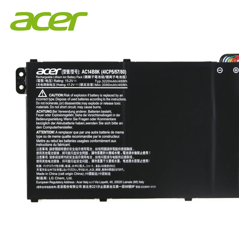 acer ноутбук батарея AC14B8K для acer Aspire E3-111 E3-112 CB3-111 CB5-311 ES1-511 ES1-512 E5-771G V3-111 V3-371 ES1-711