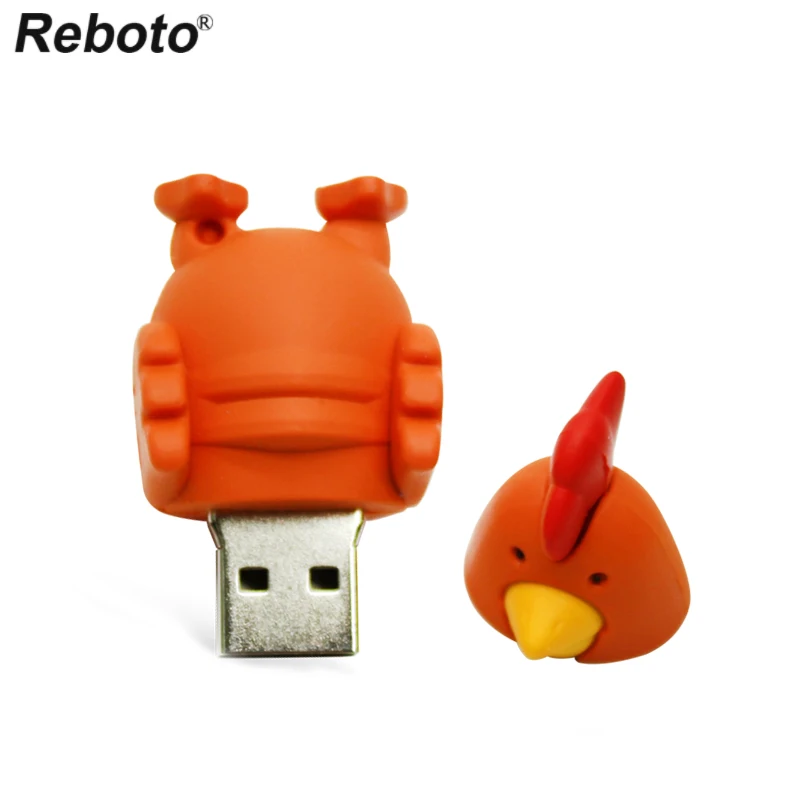 USB флеш-накопитель с мультяшными животными, мини-фигурка, 64 ГБ, 32 ГБ, карта памяти, 16 ГБ, 8 ГБ, мини-флешка для ключей, милая индейка, курица, U диск