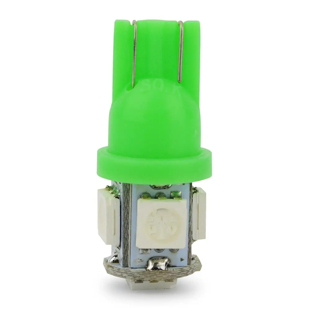 100 шт./лот T10 5Smd 5050 W5W 192 168 194 ВОДИТЬ Автомобиль светильник лампы белого, розового, голубого, зеленого цветов для Желтые красные лампочки 12v 6500k просвет светильник