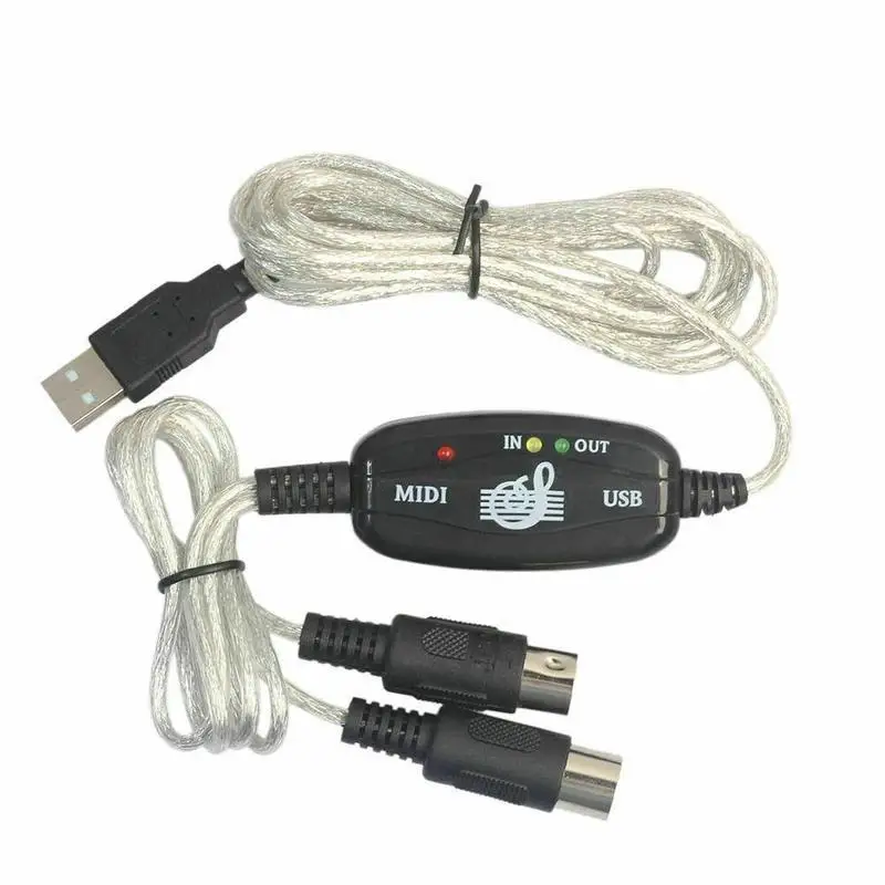 A USB In-out кабель конвертер ПК к музыкальной клавиатуре адаптер Шнур адаптер USB MIDI к кабельному интерфейсу A1Q4 - Цвет: A