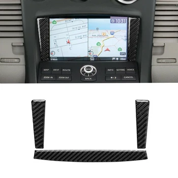 

Universal 3*Carbon Fiber Center Console GPS Navigation Panel Cover For Nissan 350Z 2006-09 Car Accessories