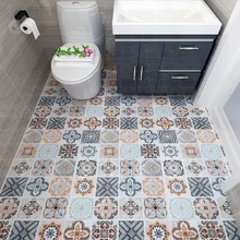 PVC self-adhesive kitchen bathroom waterproof floor sticker 3d wallpaper floor tiles bedroom kitchen floor non-slip wall sticker