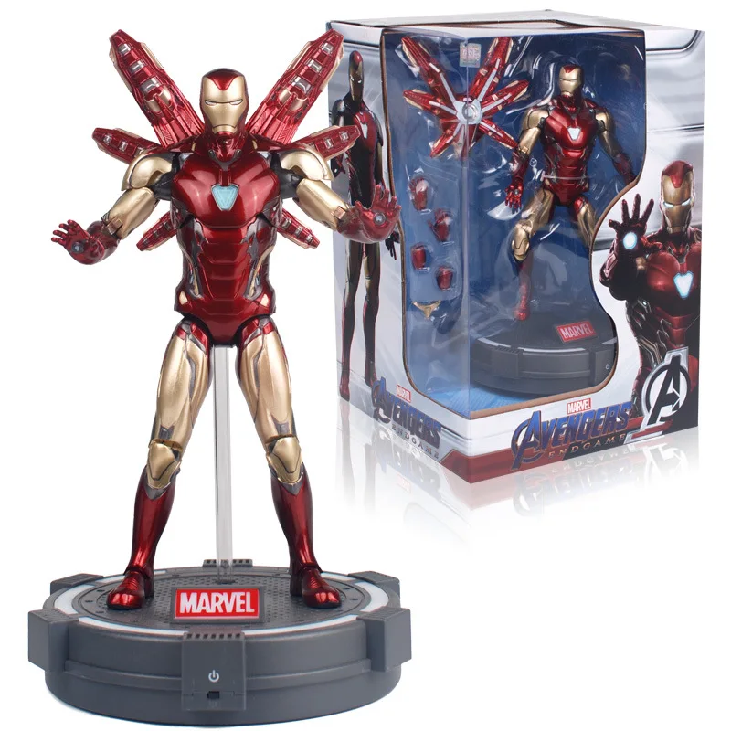 18 см Marvel Мстители Железный человек MK85 нано Броня модель светящаяся основа Супер
