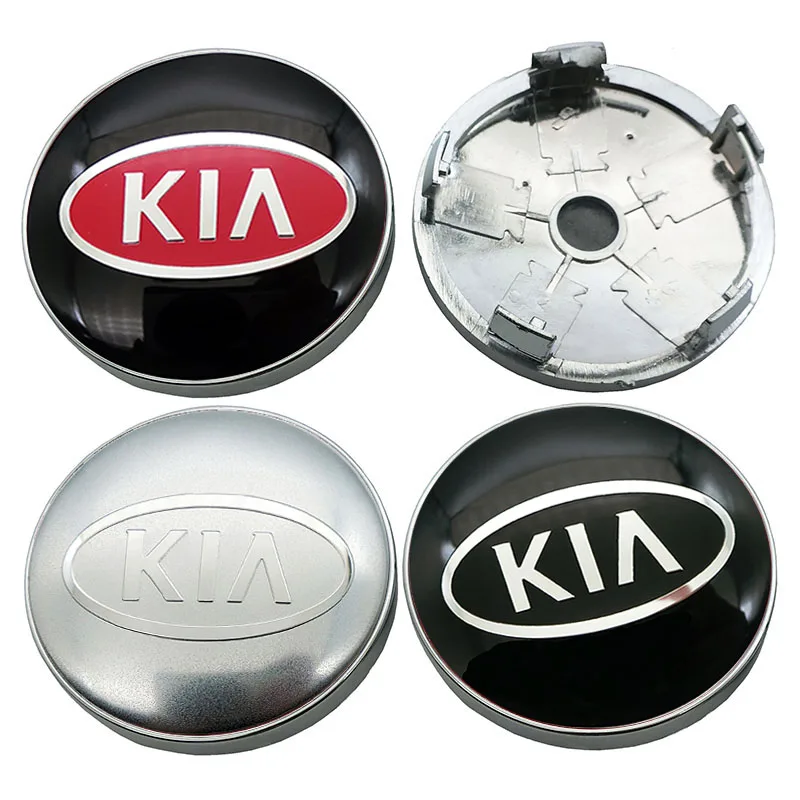 

4Pcs 60mm with 56mm Logo For kia Car Wheel Center Hub Cap Badge Sticker Car Wheel Dust-proof Covers Decal Car Styling Accessorie