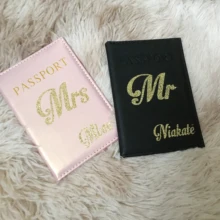 5 шт персонализировать любой текст язык Уникальный Пользовательский логотип Свадьба невесты, чтобы быть подружкой невесты подарки персонализированные ПУ Обложка для паспорта подарок