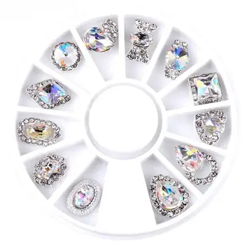 

5.6cm Nail Art Sticker Tip Decal 3D Glitter Manicure Studs Nail Tips DIY (F)