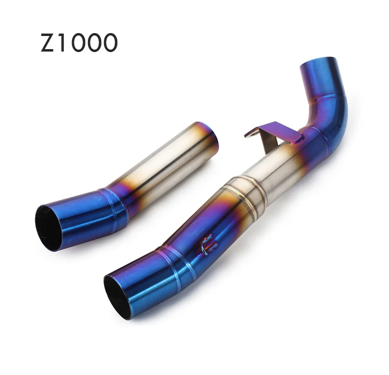 Для Kawasaki Z1000 выхлопной трубы из нержавеющей стали z1000 Средний звено трубы скольжения 2007 2008 2009