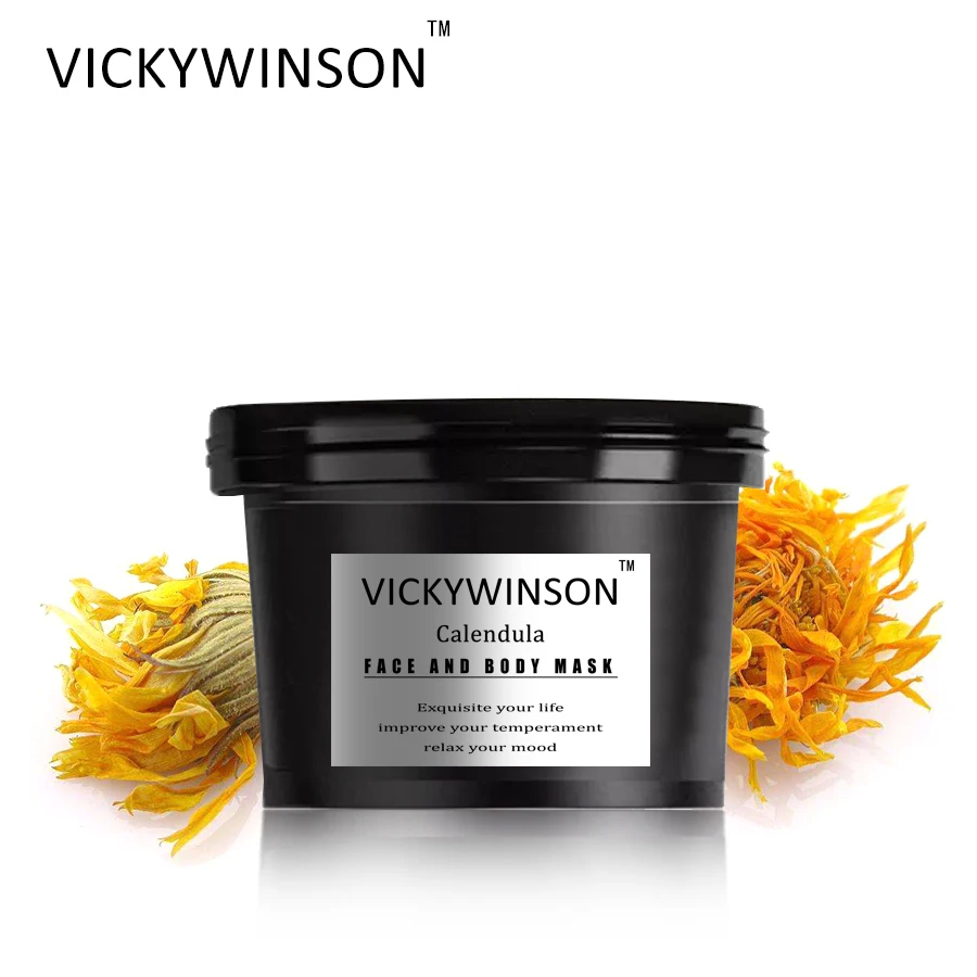 Крем-скраб VICKYWINSON с календулой 50 г отшелушивающая отбеливающая увлажняющая