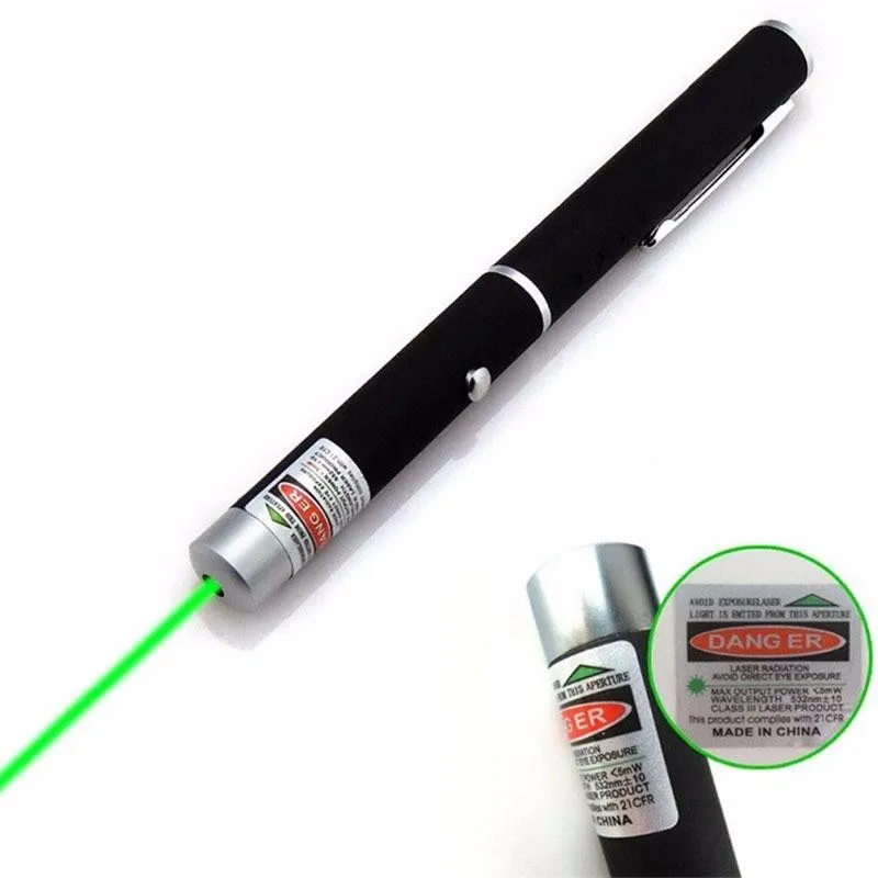 532 нм зеленая лазерная указка 5 мВт светильник лазерная указка ручка для охоты(без батареи) Мощная военная лазерная указка