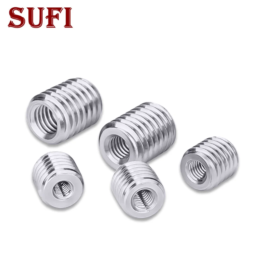 Thread Adapter 5pcs internal and external teeth adapter screw M14 M12 M10 M8 M6 wire opening conversion screw M10*1 external teeth For DIY