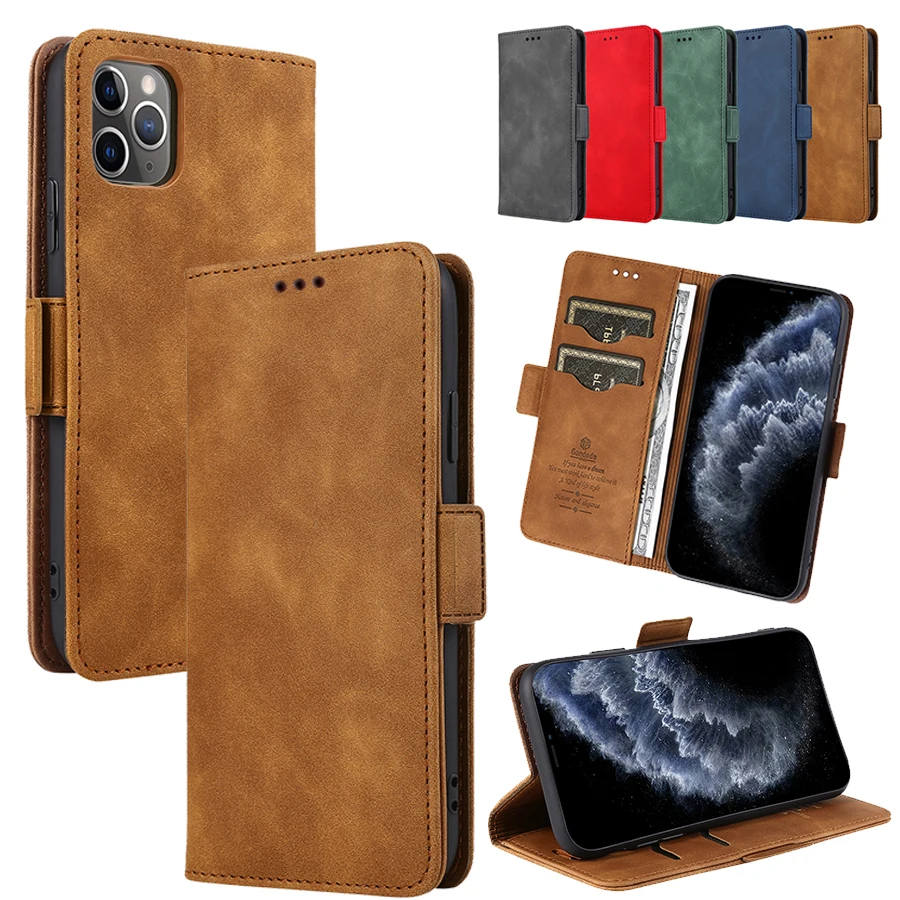 Luxury Soft Case for IPhone 11 Pro SE 2 2020 Flip Leather for