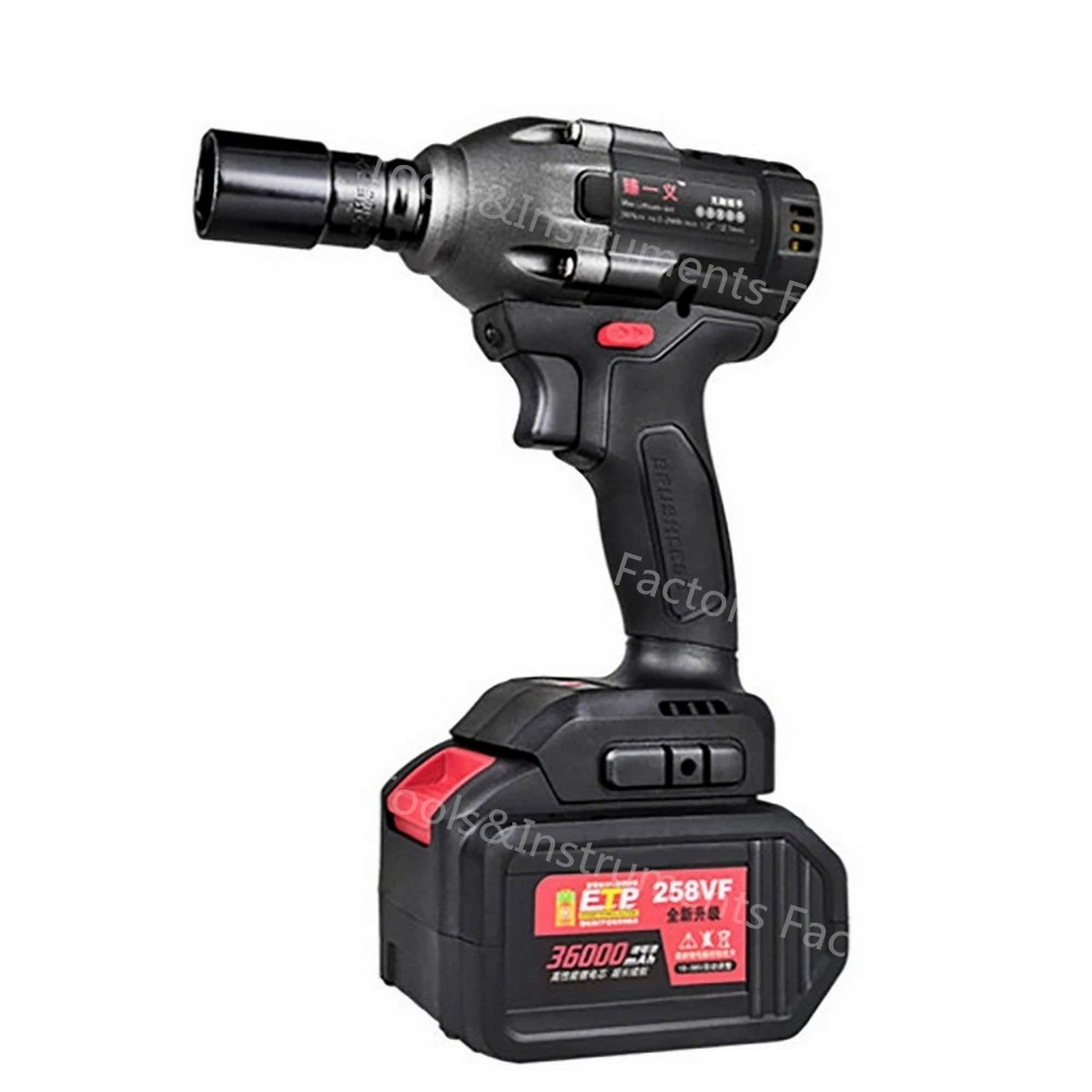 

480NM Electric Impact Wrench Cordless Brushless Powerful for 30mm Screw 5/8mm LED Light Electric Screwdriver Drill Power Tool