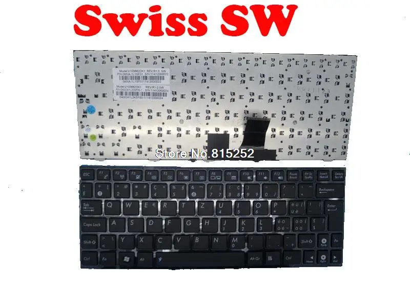 

Клавиатура для ноутбука ASUS EPC T101MT 1005HA 1008PE 1002HA черная с черной рамкой SW Swiss V103662DK1 0KNA-1L1SF01 04GOA1L2KSF00-1