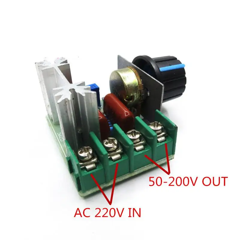Motor Speed Controller Voltage Regulator Electric Motor Speed Controller Voltage Regulator 2000 Watt AC 50-220 Volt Dimmer SCR Power Regulator Motor Speed Controller Home Improvement Regulators 2000W
