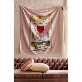 

Tarot Mandala Coffee Wine Beer Tapestry Wall Hanging Hippie Tapestry Boho Decor Ouija Dorm Headboard Witchcraft Wall Tapestries