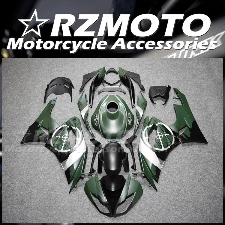 New ABS Whole fairing Kits Fit for Kawasaki ZX6R ZX-6R Ninja 636 2009 2010 2011 2012 09 10 11 12 bodywork set Green matte + Tank |