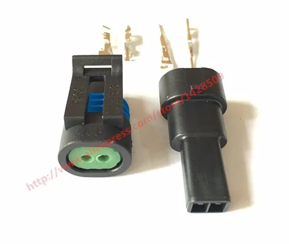 Delphi-conector de Sensor automático GM, enchufe automotriz, 2 pines, hembra y macho, 12162195, 12162193, 1 Juego