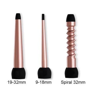 

NewHair Curling Irons 3 in 1 Curling Iron Wand Set with 3 Interchangeable Ceramic Barrels and Heat Protective Glove Dual Voltage