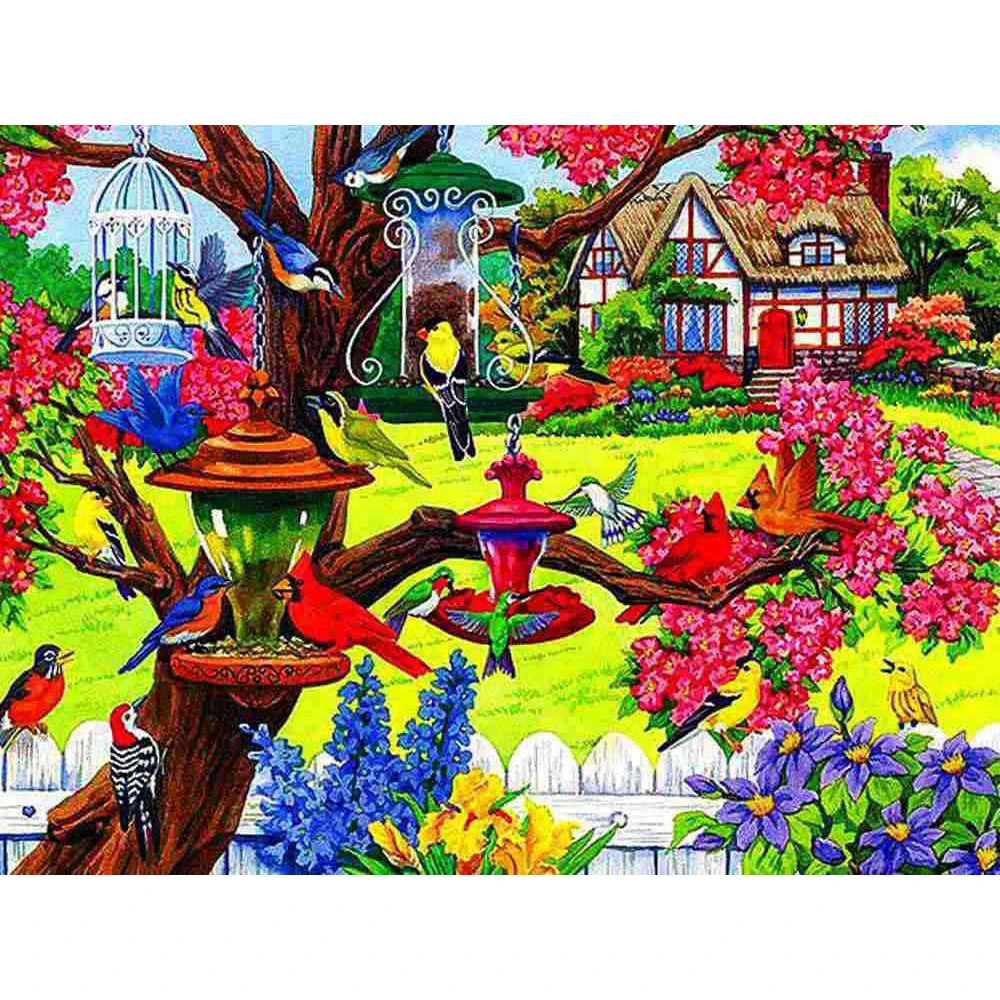 Sna Diamond Embroidery Dream House 50x40cm Diamonds Mosaic Diy Diamond Painting Square Drill Rhinestone Pasted Full Crafts Diamond Painting Cross Stitch Aliexpress